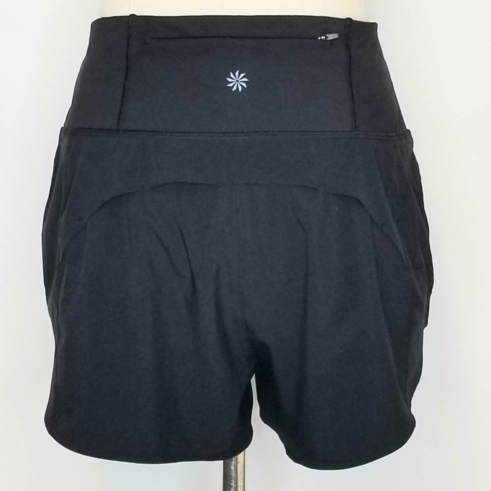 Athleta Women's Black Active Workout Yoga Gym Running Reflective Shorts, Small